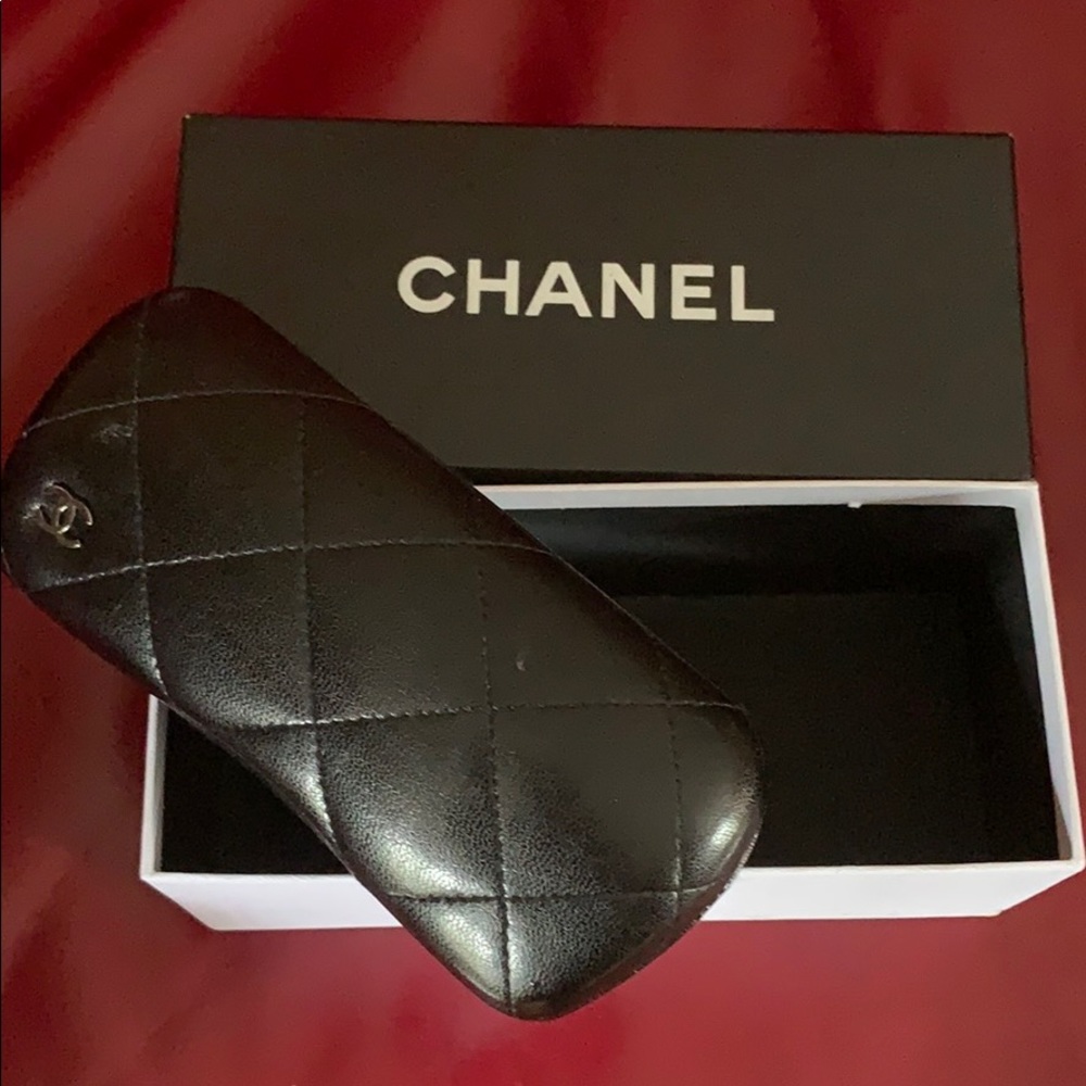 Authentic Chanel sunglass case and outer box